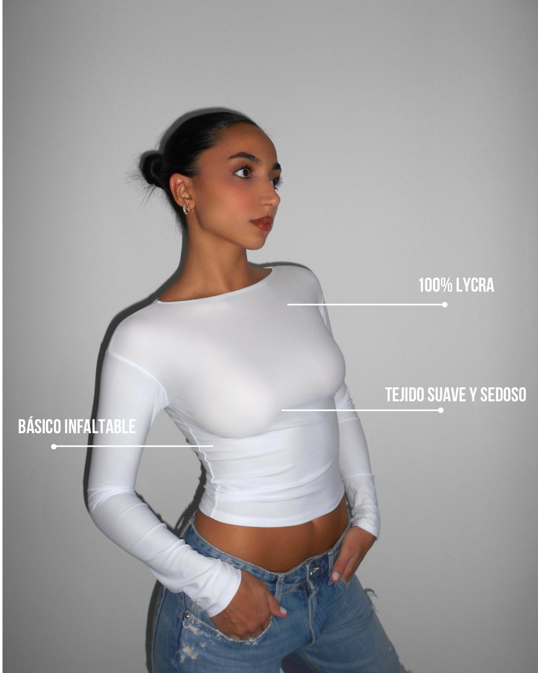 Blusa manga larga lycra